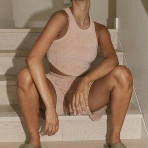 Saski Collection Terrycloth Crop Top